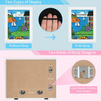 [Paquete de 2] Marcos de arte para niños, marcos de arte para niños, de 8.5 x 11 pulgadas, con apertura frontal, intercambiables, marco de almacenamiento de ilustraciones blancas para pared, con