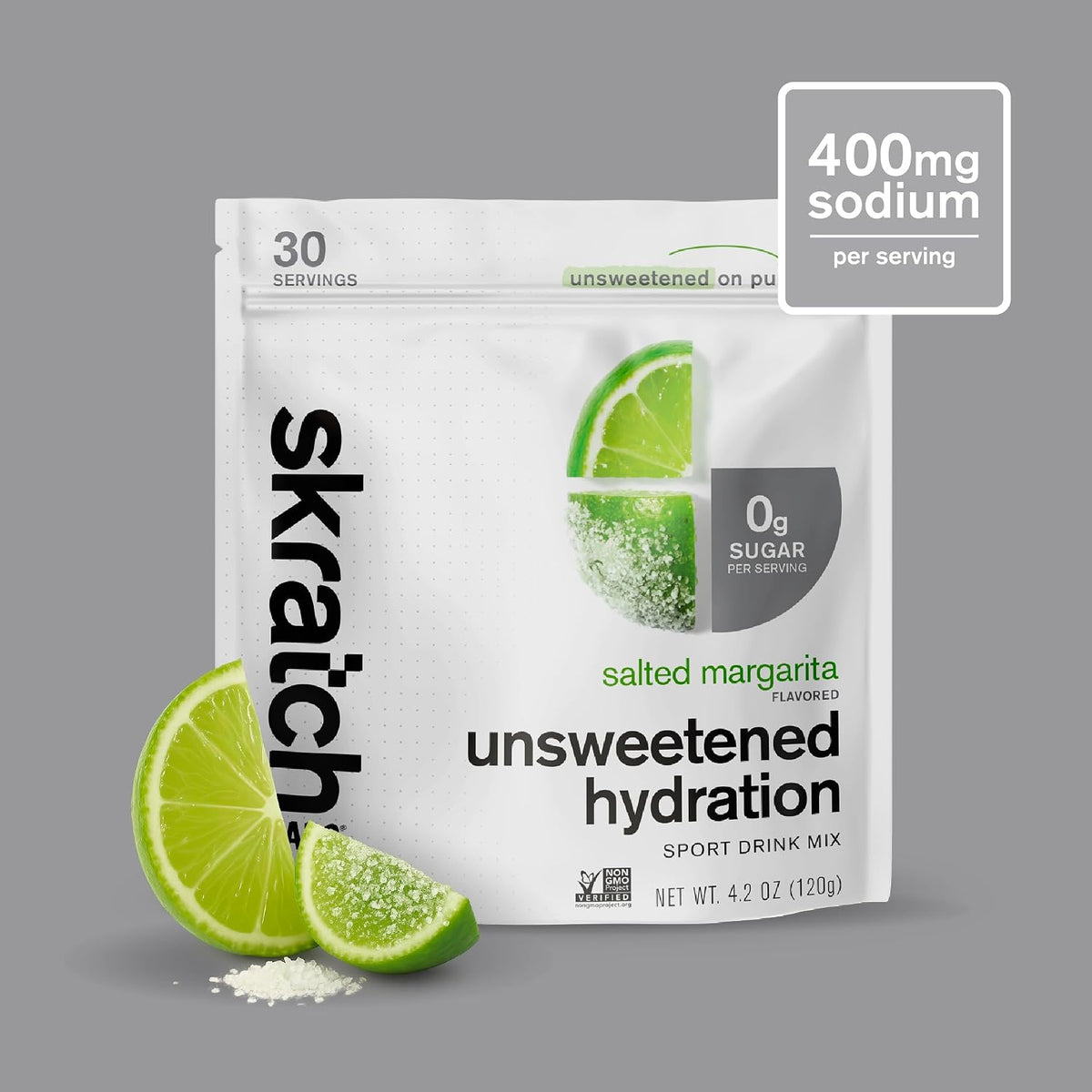 Skratch Labs Mezcla de hidratación deportiva sin azúcar, margarita salada, 30 porciones