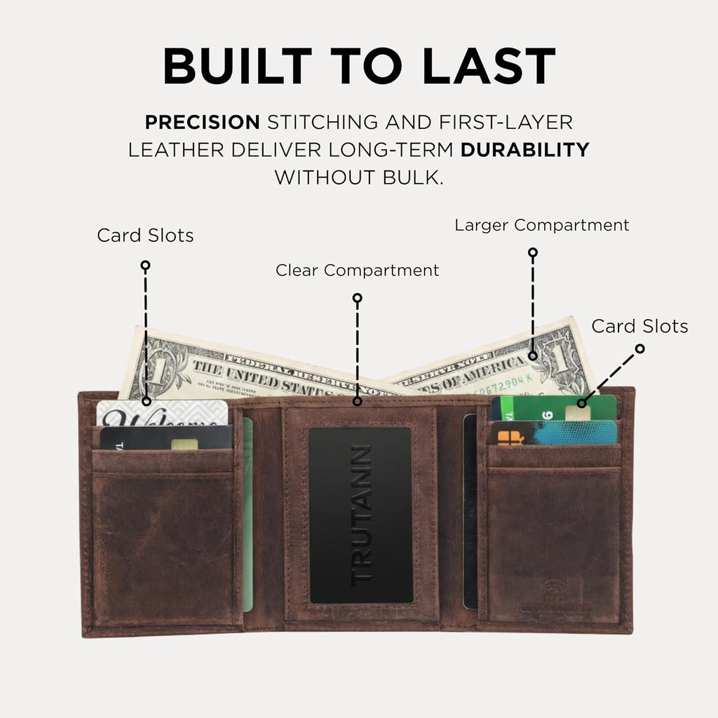 TRUTANN Cartera de cuero \u2013 Soporte para tarjetas triple | Cart...
