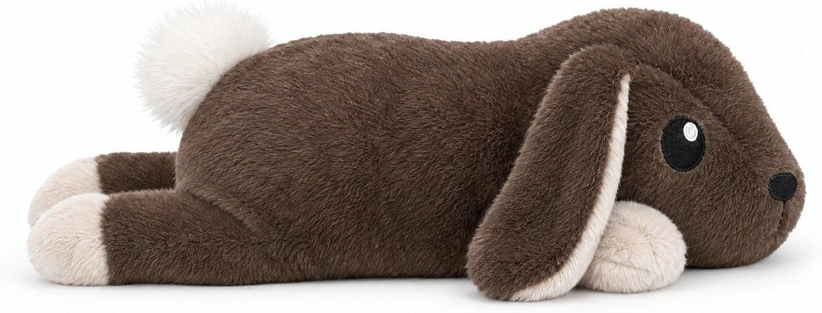 Brease Animal de peluche de conejo marrón con peso de 5 libras sin perfume, grande, bonito conejo de peluche para abrazo suave y momentos tranquilos, compañero suave para niños y adultos, peluche