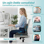 Cojín ergonómico de asiento y almohada de apoyo lumbar para oficina