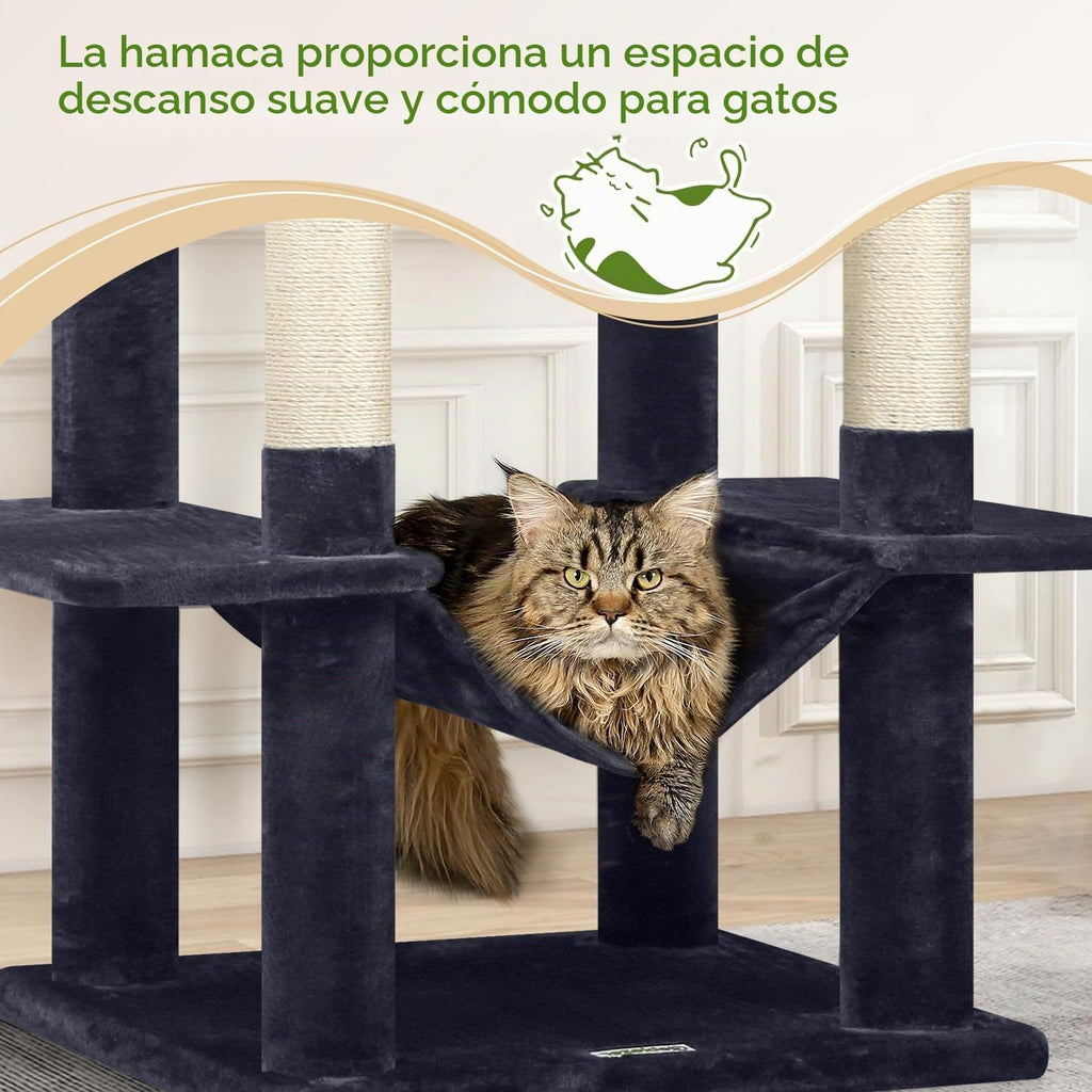 Globlazer Torre extra alta para gatos de interior, 76 pulgadas, F76, gris