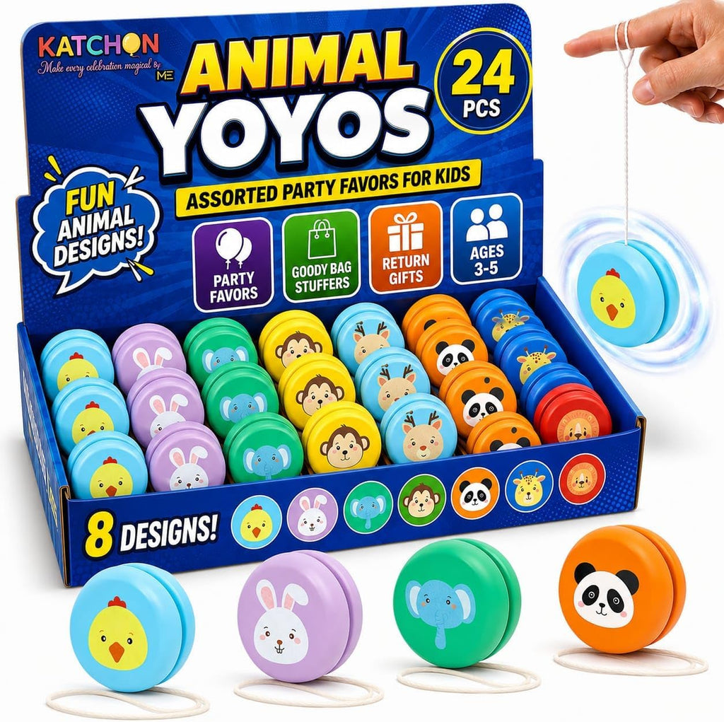 KatchOn, Paquete de 24 animales YoYo para niños, premios de aula a granel