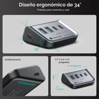 Yottamaster - Hub USB C 4 en 1, divisor de escritorio USB 3.2 Gen 2 de 10