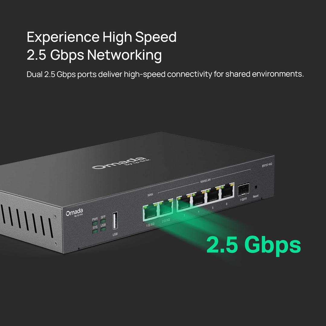 TP-Link ER707-M2 | Router VPN Omada Multi-Gigabit | Puertos WAN Dua...
