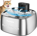 Fuente de agua para gatos sin bombeo de acero inoxidable 108oz