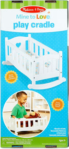 Melissa & Doug Cuna de juego de madera para muñecas y animales de peluche