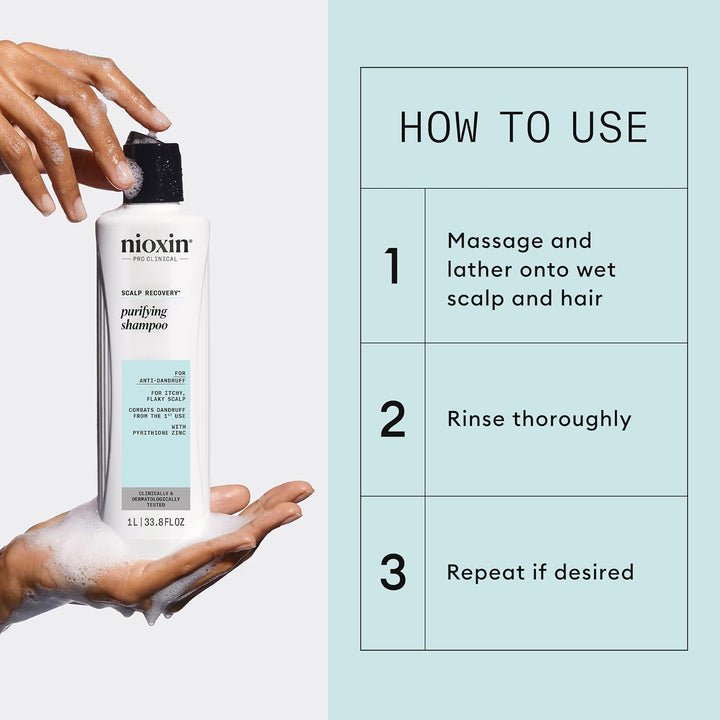 Nioxin Scalp Recovery Purifying Shampoo | For Itchy, Flaky Scalp |...
