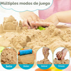 FURWEY Play Sand, arena sensorial marrón natural de 26.6 libras, moldeo