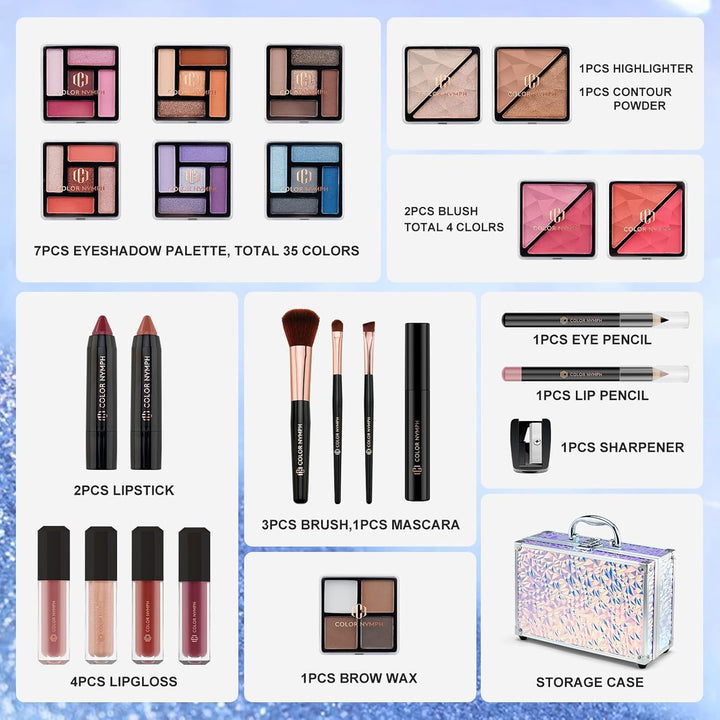 Kit de Maquillaje Color Nymph para Mujeres, Set de Maquillaje para...