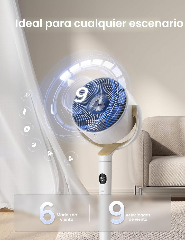 Dreo Ventilador Inteligente para Dormitorio, Ventiladores Oscilante...