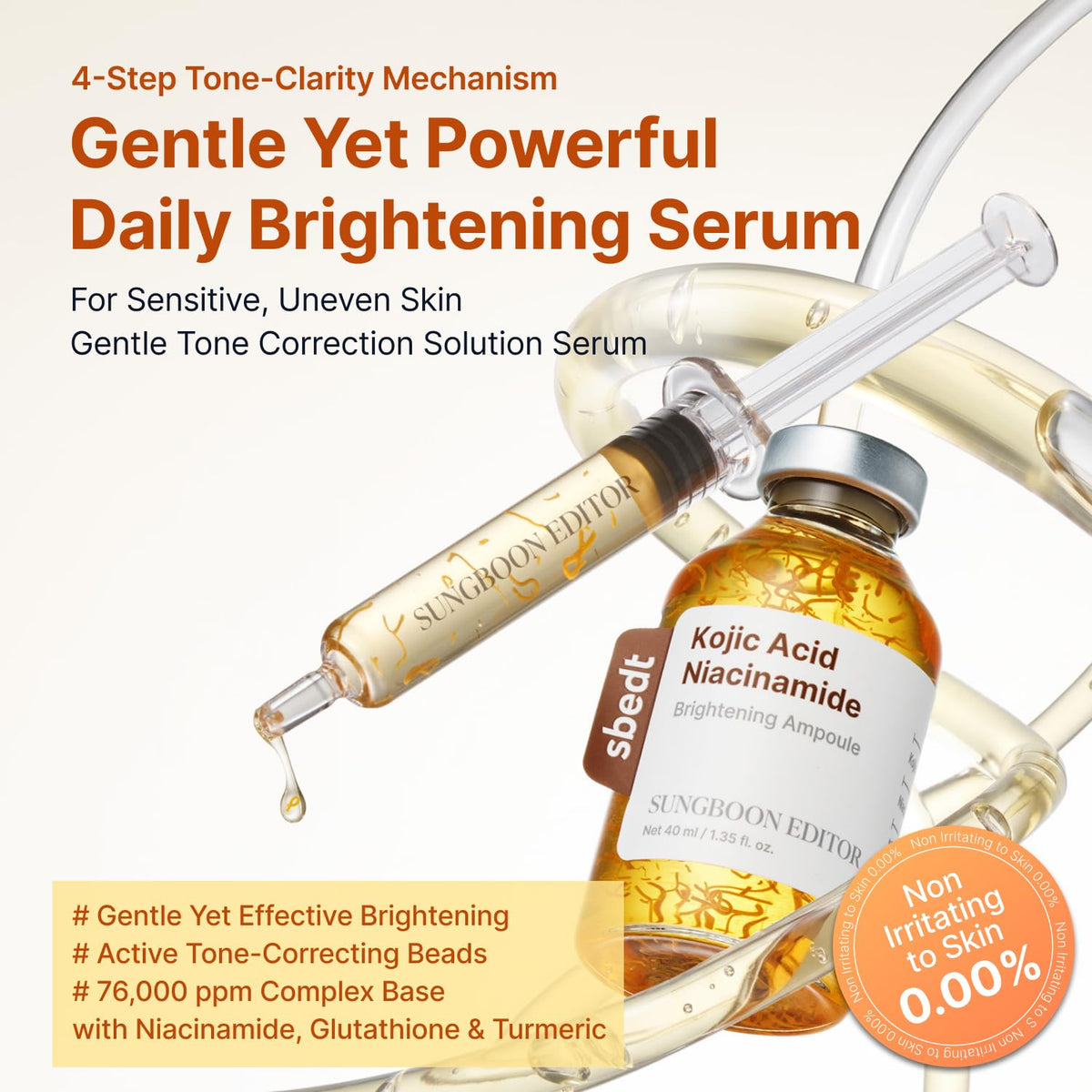 SUNGBOON EDITOR Glow - Ampolla de ácido kójico intensivo, suero est...