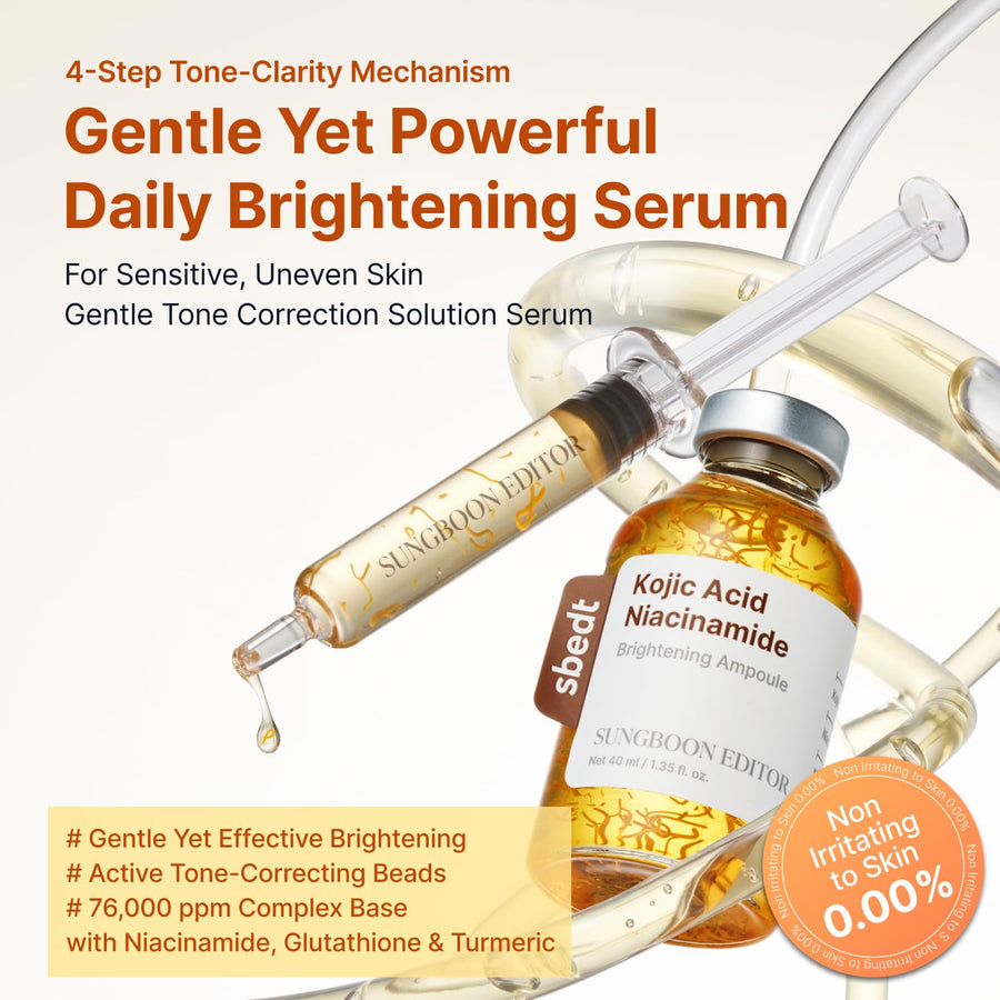 SUNGBOON EDITOR Glow - Ampolla de ácido kójico intensivo, suero est...