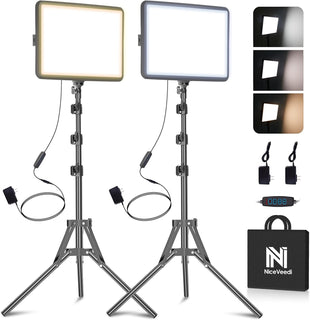 Kit de iluminación para fotografía de 2 paquetes, kit de luz de vid...