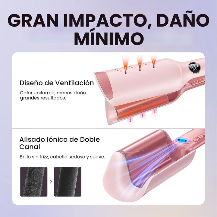 Wavytalk Plancha de pelo Steam Sesh, crimpadora de cabello wavytalk...