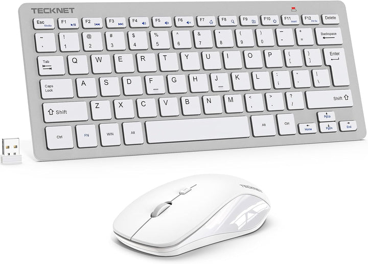 TECKNET Combo de teclado y mouse inalámbricos, mini teclado y mouse...