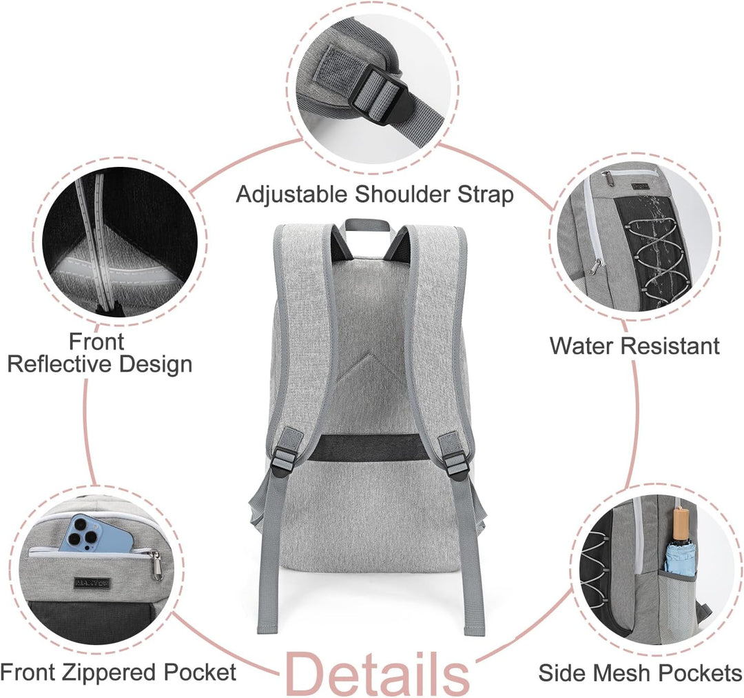 MAXTOP Mochila de viaje para laptop con puerto de carga USB, resist...
