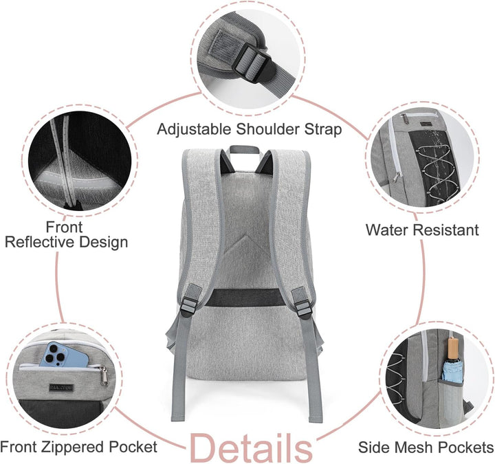 MAXTOP Mochila de viaje para laptop con puerto de carga USB, resist...