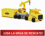 PAW Patrol, Camiones transformables de Rubble de Big Truck Pup con figura de acción coleccionable, juguetes para niños mayores de 3 años