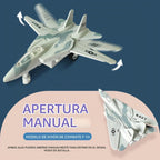 Avión de combate militar vehículo juguete avión ejército fuerza aérea modelo de aeronave fundida a presión para niños juego de colección con luces y sonidos acción de choque y movimiento