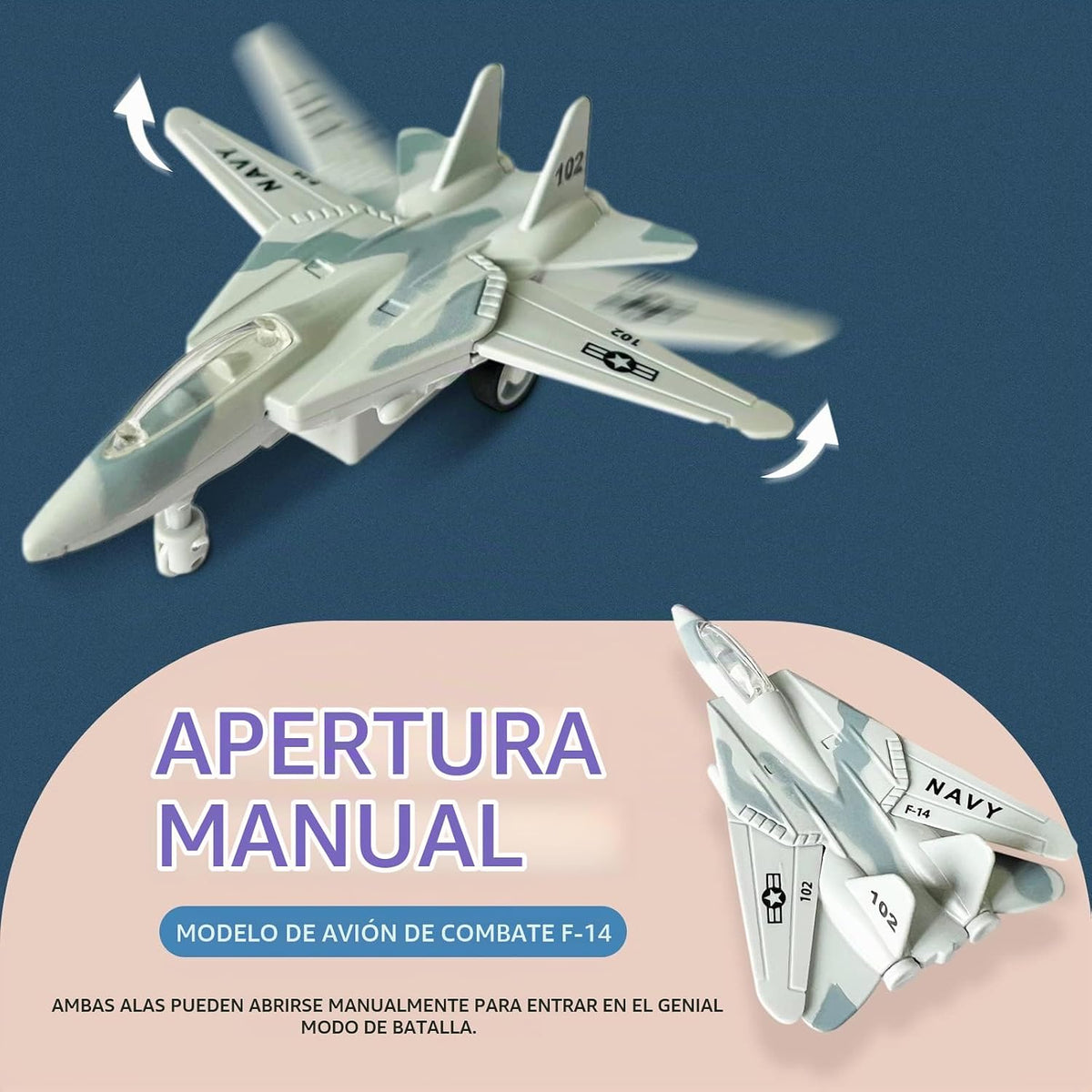 Avión de combate militar vehículo juguete avión ejército fuerza aérea modelo de aeronave fundida a presión para niños juego de colección con luces y sonidos acción de choque y movimiento