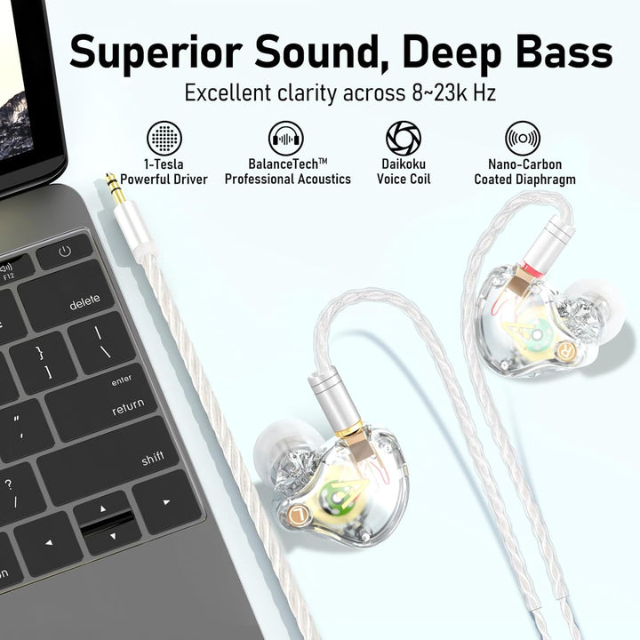 Vibes 202 - Auriculares con cable - Auriculares HiFi in Ear Monitor...
