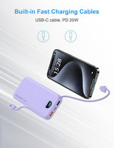 Ffnpua Cargador portátil con enchufe de pared, banco de energía USB...