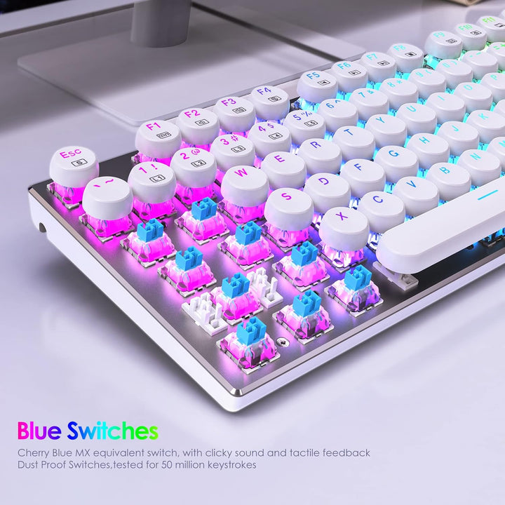 HUO JI E-Yooso Z-88 Teclado mecánico para juegos estilo máquina de...