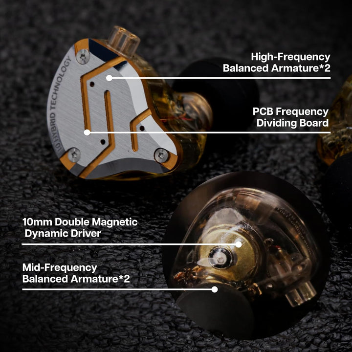 Linsoul KZ ZS10 Pro, auriculares intrauditivos híbridos HiFi con 5...