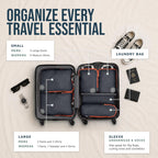 TRIPPED Travel Gear Paquete de 6 cubos de compresión para equipaje de mano