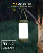 Lámpara Glocusent - Linterna LED recargable para acampar, luz de camping con 5000
