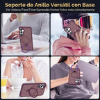 SKYLMW Funda compatible con Samsung Galaxy S24 Plus y Samsung Galaxy S25 Plus con soporte de anillo magnético, fundas translúcidas para teléfono S24+ y S25+ de 6.7 pulgadas [compatible con Mag-Safe