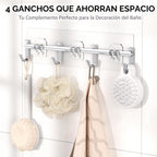 YASONIC - Organizador de ducha adhesivo, estantes de ducha inoxidables para