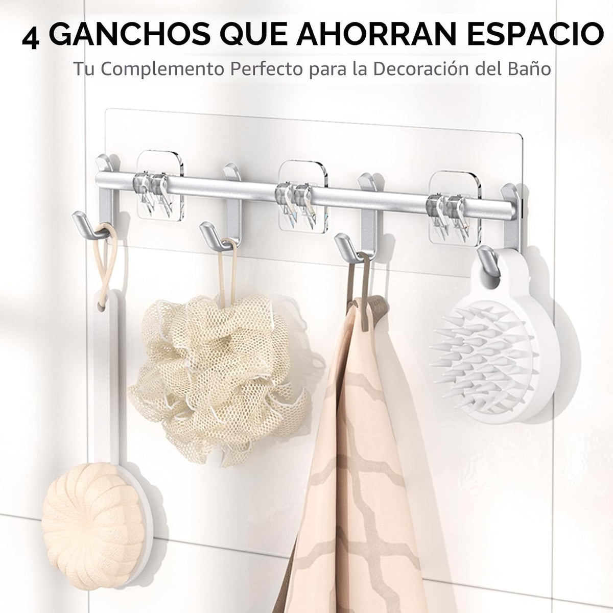 YASONIC - Organizador de ducha adhesivo, estantes de ducha inoxidables para