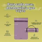 Retrospec Solana - Tapete de yoga de 1 pulgada de grosor con correa de nailon, unisex, antideslizante, para yoga, pilates, estiramiento, ejercicios en el suelo y entrenamiento físico