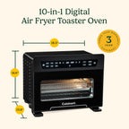 Cuisinart Horno tostador digital con freidora de aire, tamaño familiar 10
