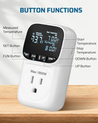 DEWENWILS Salida de controlador de temperatura, paquete de 2, salida de