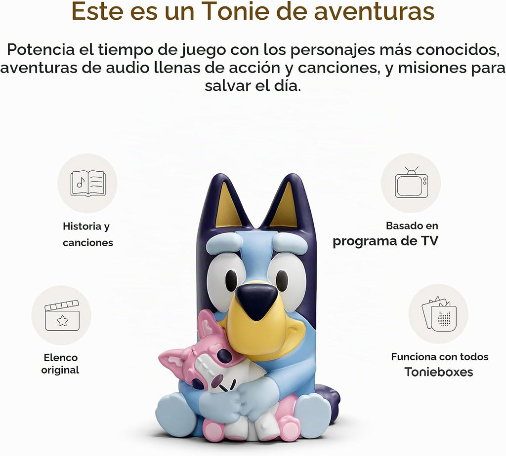 Tonies Bluey Audio - Juego de 3 figuras de juguete - Azul, bingo, muffin