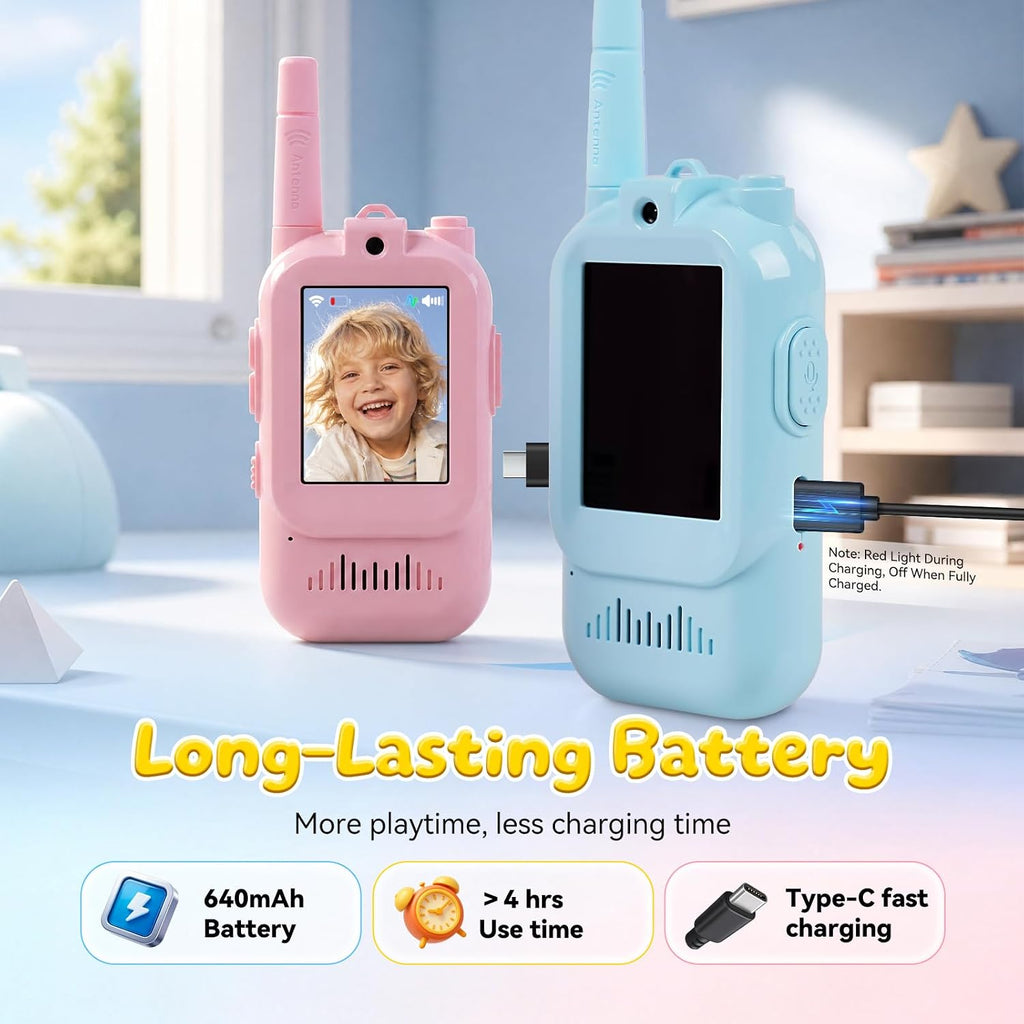 Retevis EZTalk 90 Walkie Talkies de video para niños, juguetes para niños