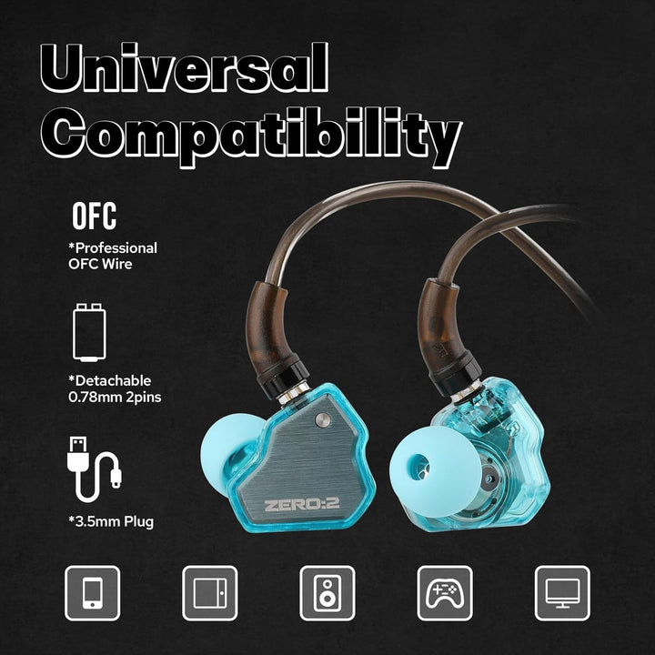 Linsoul 7Hz x Crinacle Zero:2 monitor de oído intrauditivo, IEM con...