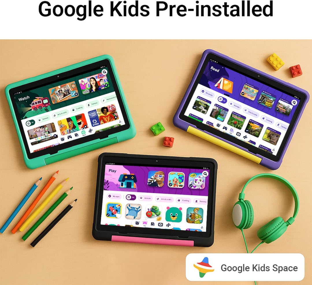 Tableta para niños, 10.1 pulgadas HD Android 15, 64 GB de almacenam...