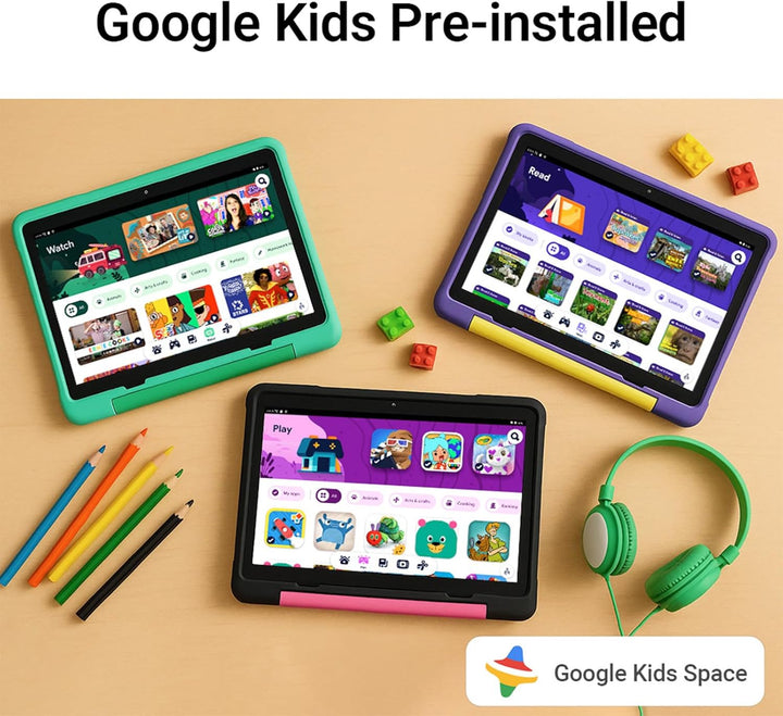 Tableta para niños, 10.1 pulgadas HD Android 15, 64 GB de almacenam...