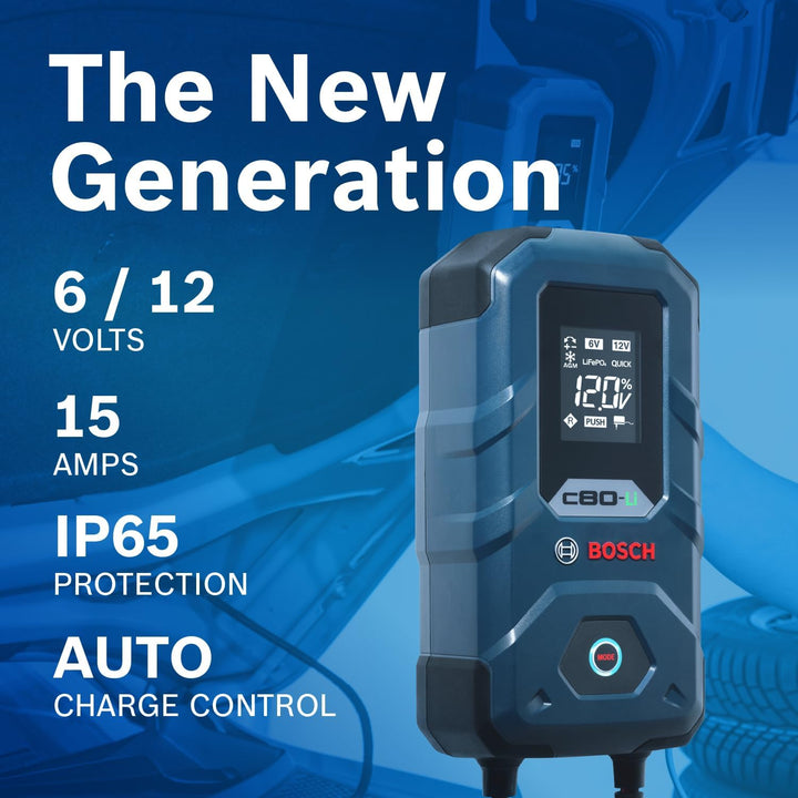 Bosch C80-Li: Cargador de Batería de Próxima Generación de 15A 6V\/...
