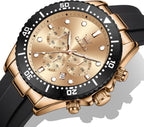 OLEVS Relojes para hombres con correa negra, Reloj cronógrafo profesional para hombres