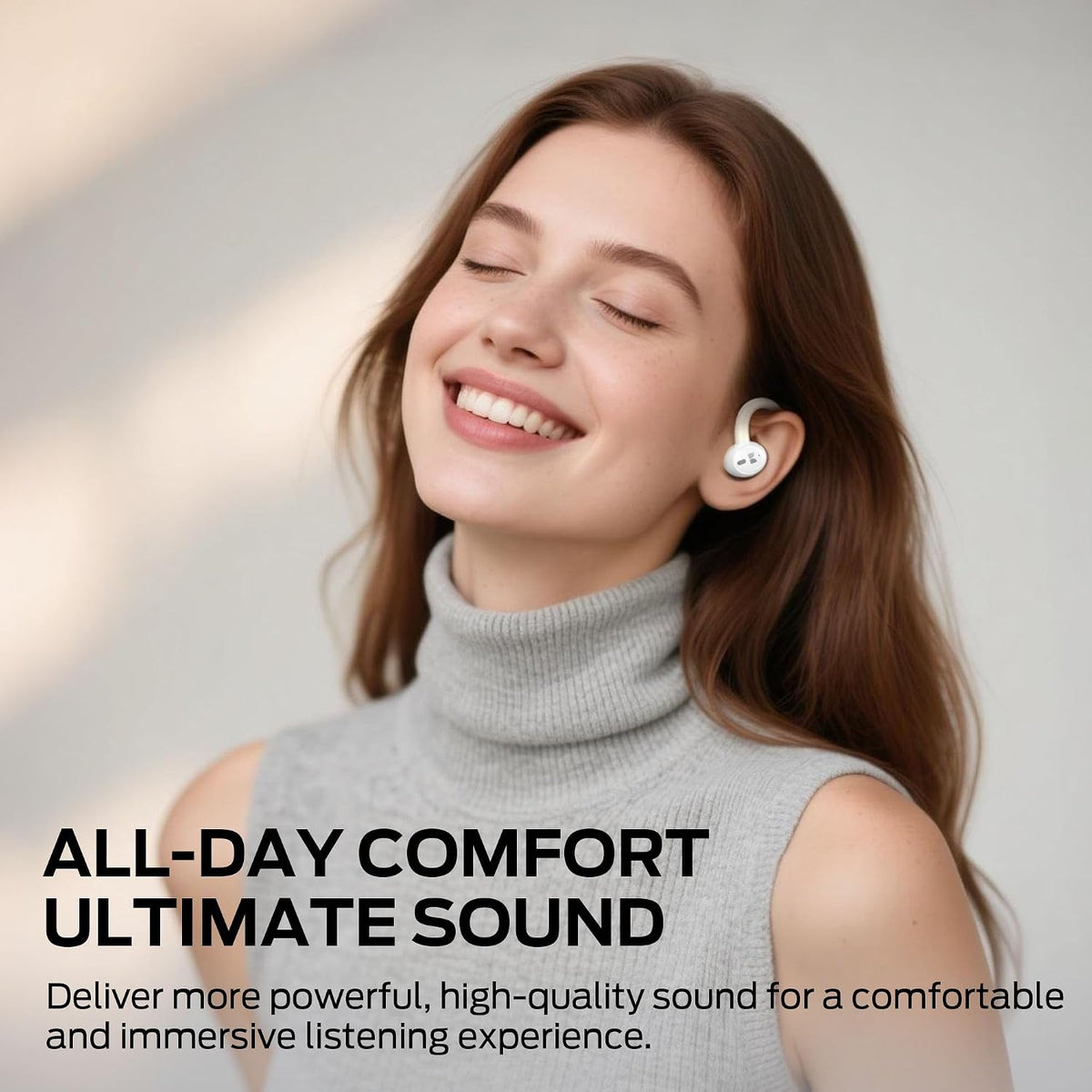 Oraolo N-Lite 216 - Auriculares inalámbricos, deportivos con ganchos para los oídos, auriculares con cancelación de ruido, graves profundos estéreo sobre auriculares de 48 horas de reproducción