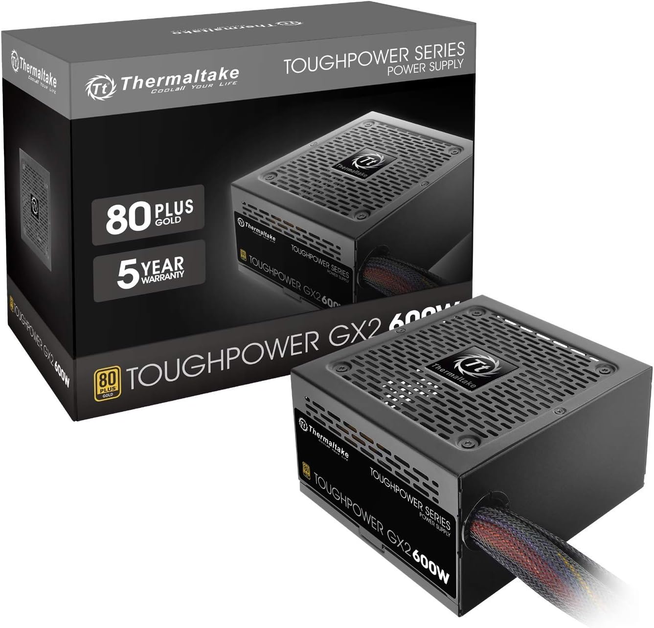 Thermaltake Toughpower GX2 80+ Gold 600W SLI\/Crossfire Ready Fuent...
