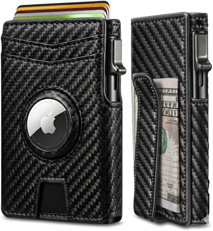 Cartera para hombre con soporte AirTag, bloqueo RFID, soporte para...