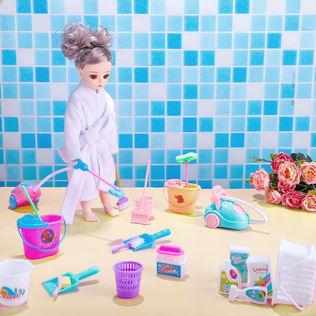 22 Piezas de Mini Suministros de Limpieza para Casa de