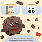 HIGH GODO Paquete de 12 juegos de construcción de recuerdos de fiesta de alimentos, mini juegos de bloques de construcción de alimentos, bolsas de regalo, estilo caja ciega para aula, juguetes de premios pequeños, regalos para adultos y adolescentes a
