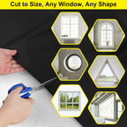 Cortinas 100% opacas, cubierta de ventana negra portátil de 57 x 118